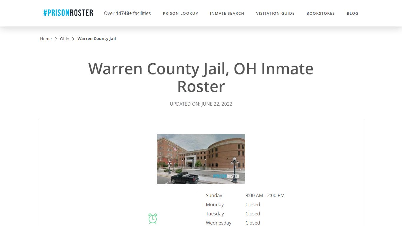Warren County Jail, OH Inmate Roster